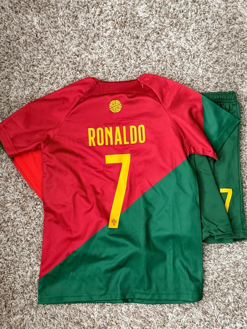 Portugal Kids Soccer Jersey Set - Red & Green
